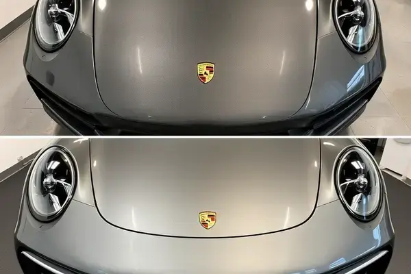 Showroom quality sports car with mirror-like paint finish